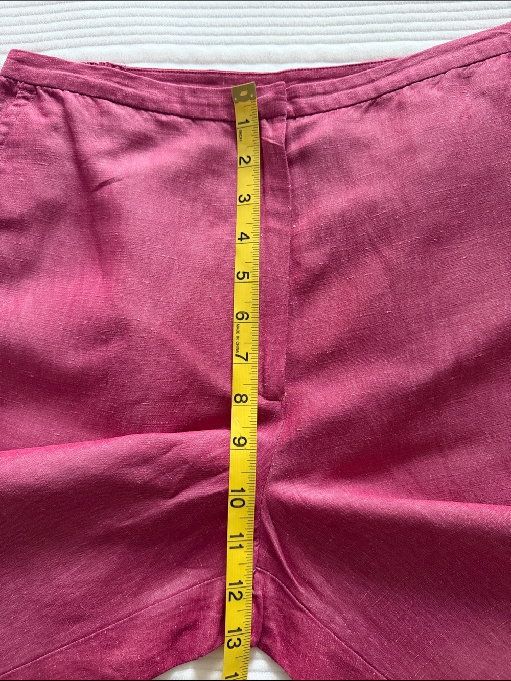 Eileen Fisher Linen Silk Blend Pull-On Cropped Pants Pink Size M - Picture 10 of 12